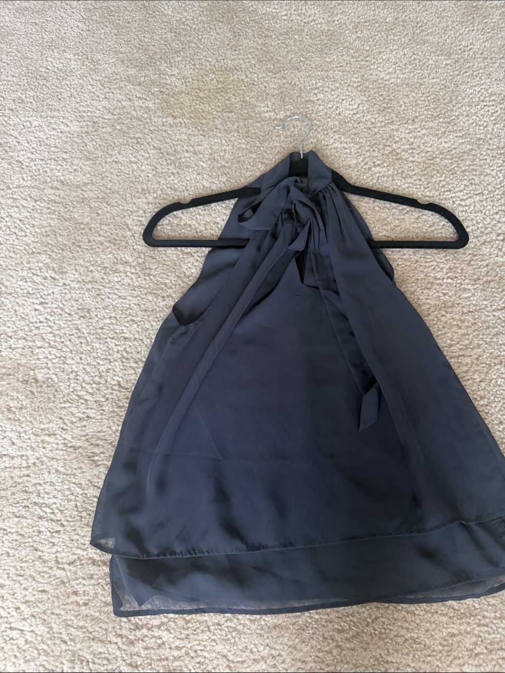 Banana Republic Black Tie-Neck Halter Top